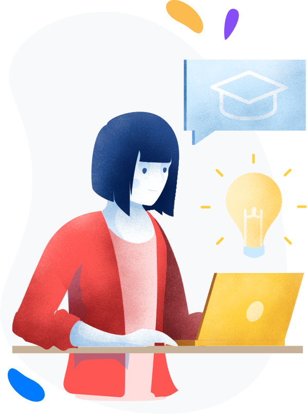 vector image of girl with laptop best computer institute in gharaunda